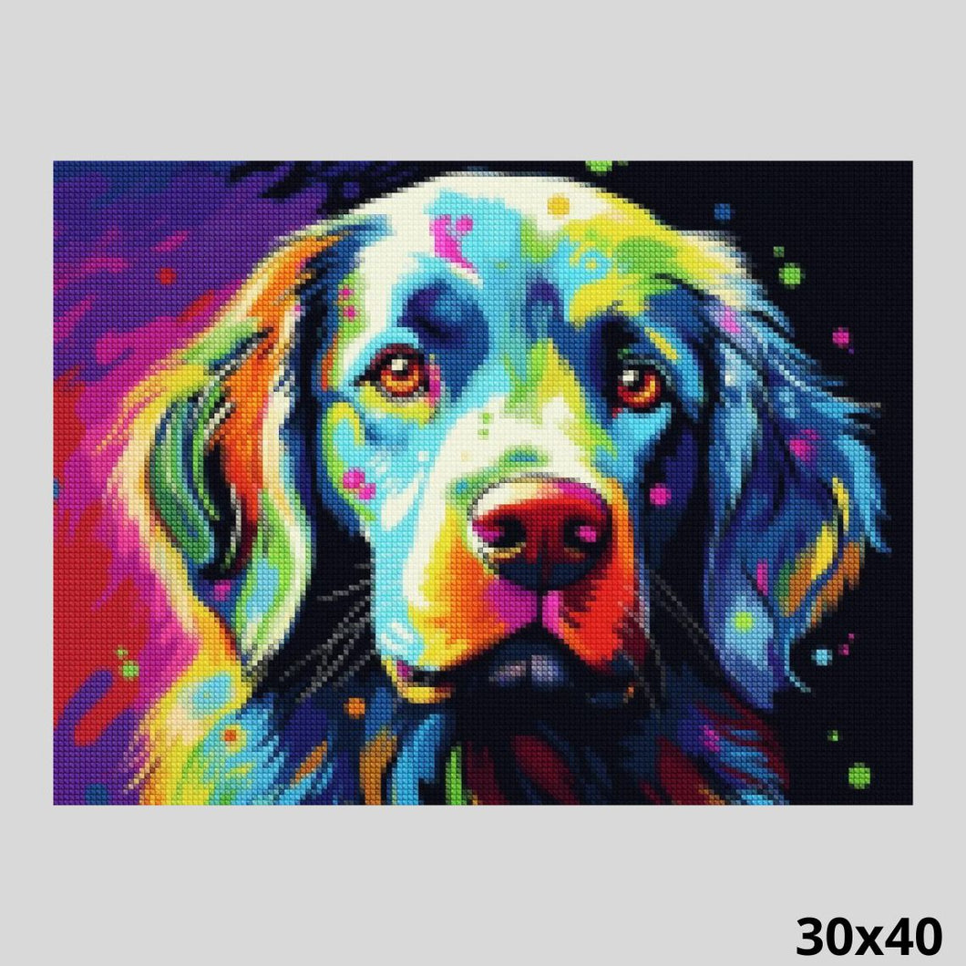 Colorful Dog 30x40 - Diamond Painting