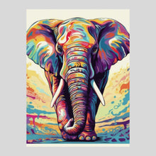 Load image into Gallery viewer, Colorful Elephant - Diamond Painting
