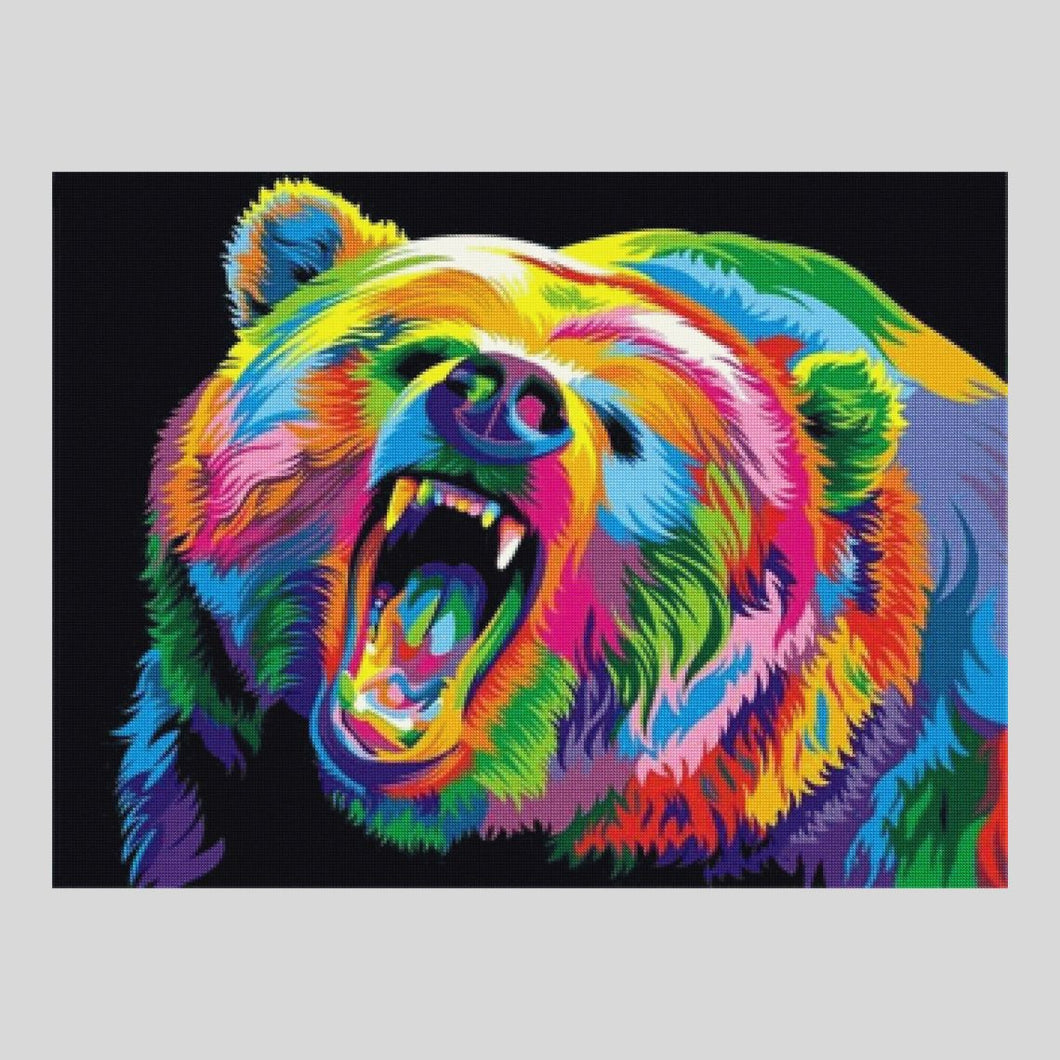 Colorful Grizzly Bear - Diamond Painting