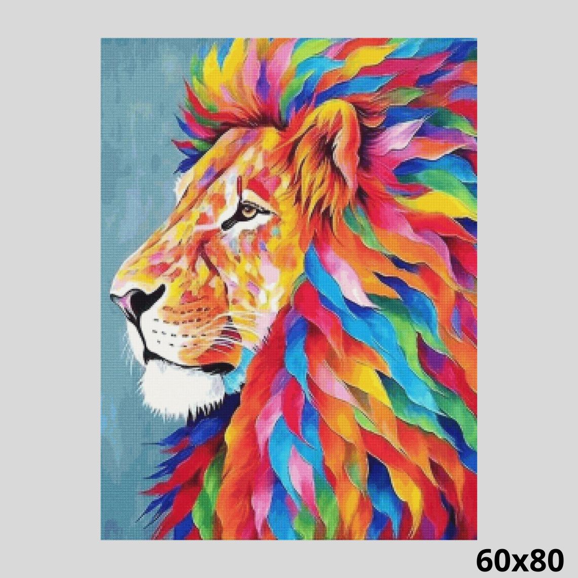 Colorful Lion 60x80 - Diamond Painting