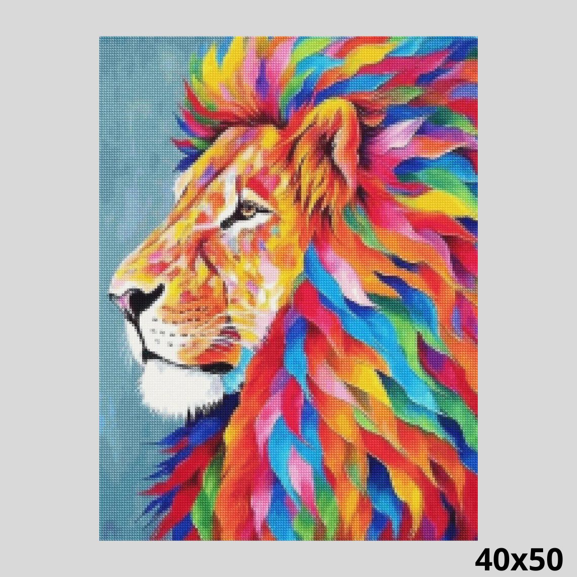 Colorful Lion 40x50 - Diamond Painting