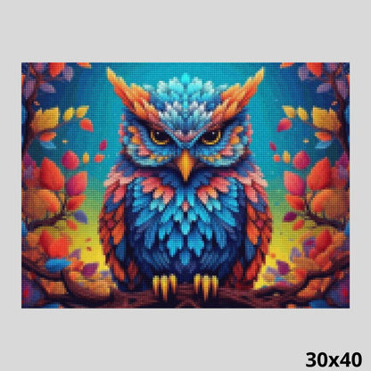 Colorful Owl 30x40 - Diamond Art World