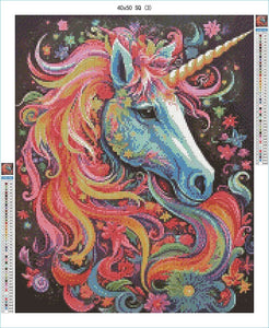 Colorful Whisper of the Unicorn 40x50 SQ - AB Diamond Art