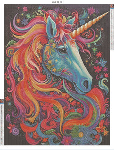 Colorful Whisper of the Unicorn 60x80 RD - AB Diamond Art