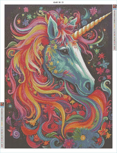 Colorful Whisper of the Unicorn 60x80 SQ - AB Diamond Art