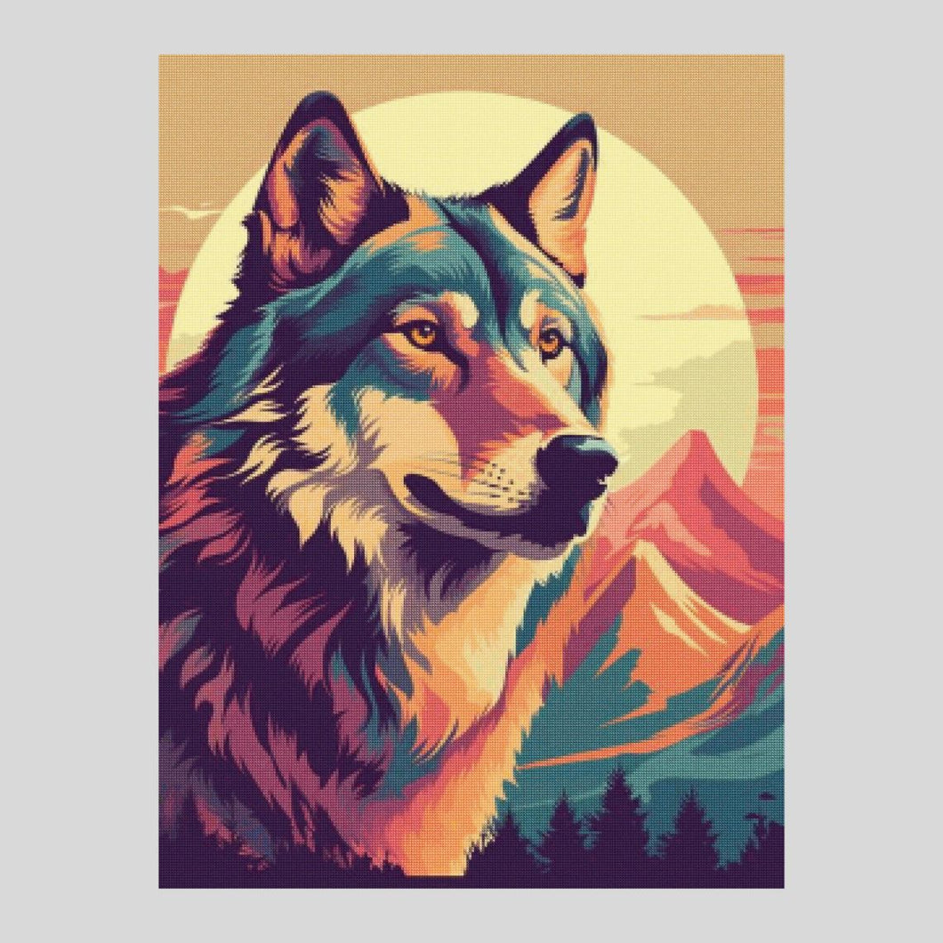 Colorful Wolf - Diamond Painting