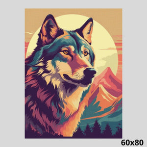 Colorful Wolf 60x80 - Diamond Painting