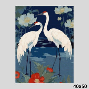 Cranes 40x50 Paint with Diamonds