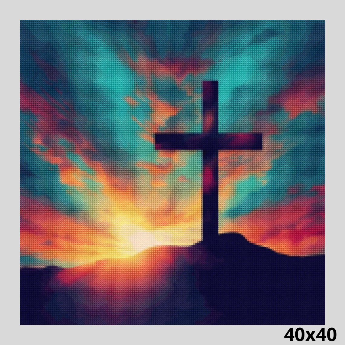 Cross 40x40 Paint with Diamonds