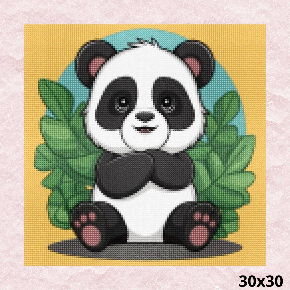 Cute Panda 30x30 - Diamond Painting