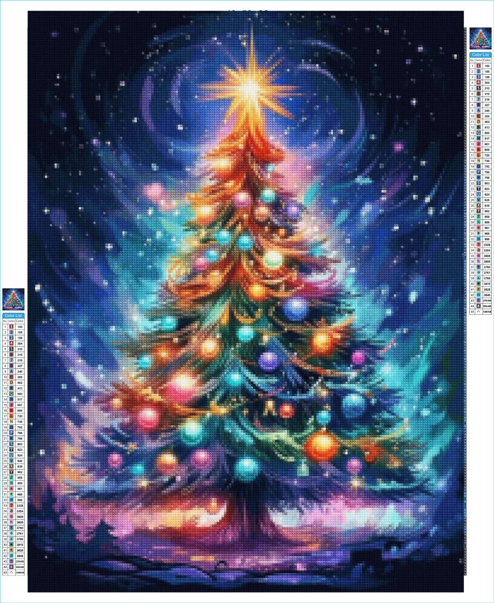 Dazzling Christmas Dream - AB Diamond Painting Layout