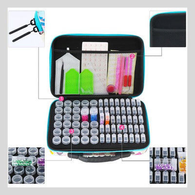 Butterfly Case with Diamond Painting Tools and Storage Pots - details
