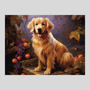 Dog and Fruits - Diamond Painting