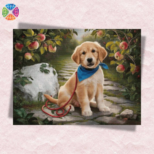 Dog and Fruits - Diamond Painting