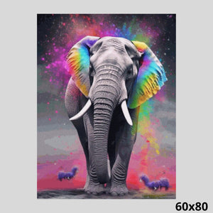 Elephant and Rainbow 60x80 - Diamond Painting
