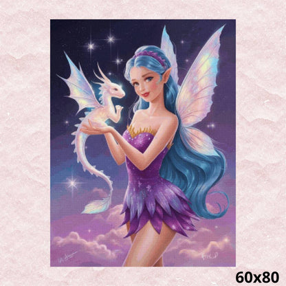 Elven Princess with her Pet 60x80 - Diamond painting