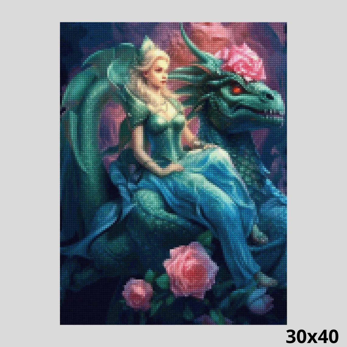 Elven Princess with her Pet 30x40 - Diamond painting