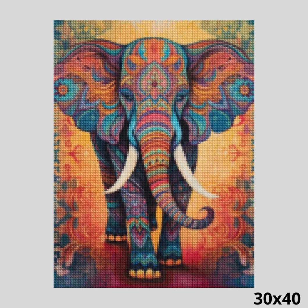 Ethnic Art Elephant 30x40 - Diamond Painting