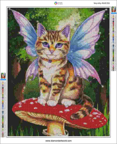 Fairy Kitty - Diamond Painting Layout
