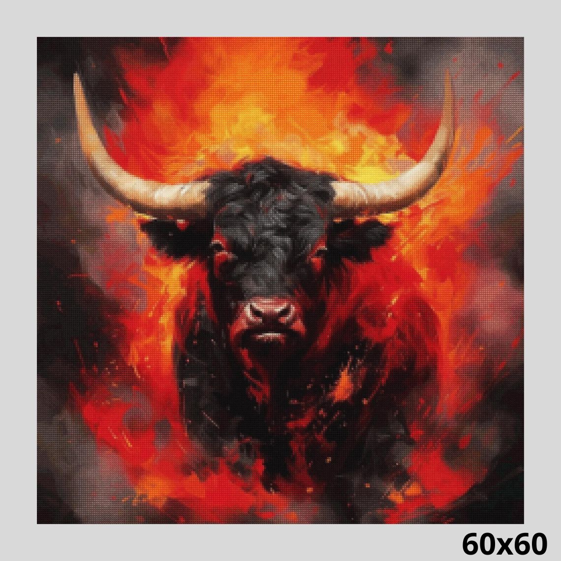 Fierce Bull 60x60 - Diamond Art World