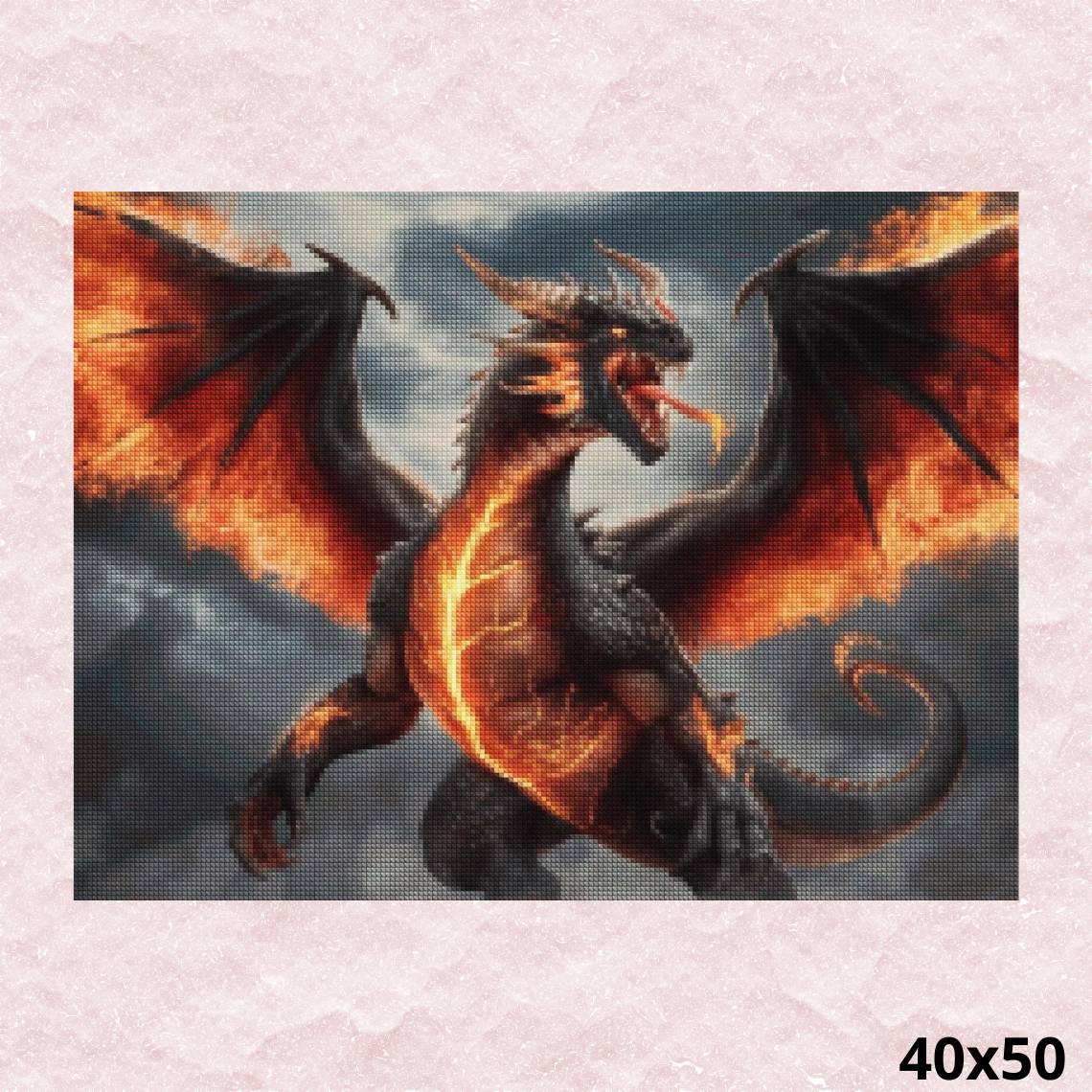 Fire Dragon 40x50 - Diamond Painting