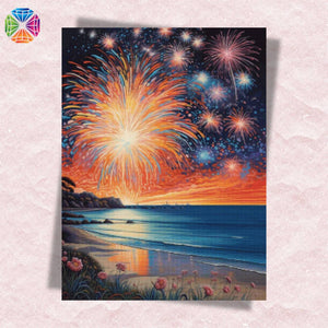 Fireworks at the Sea - Diamond Painting