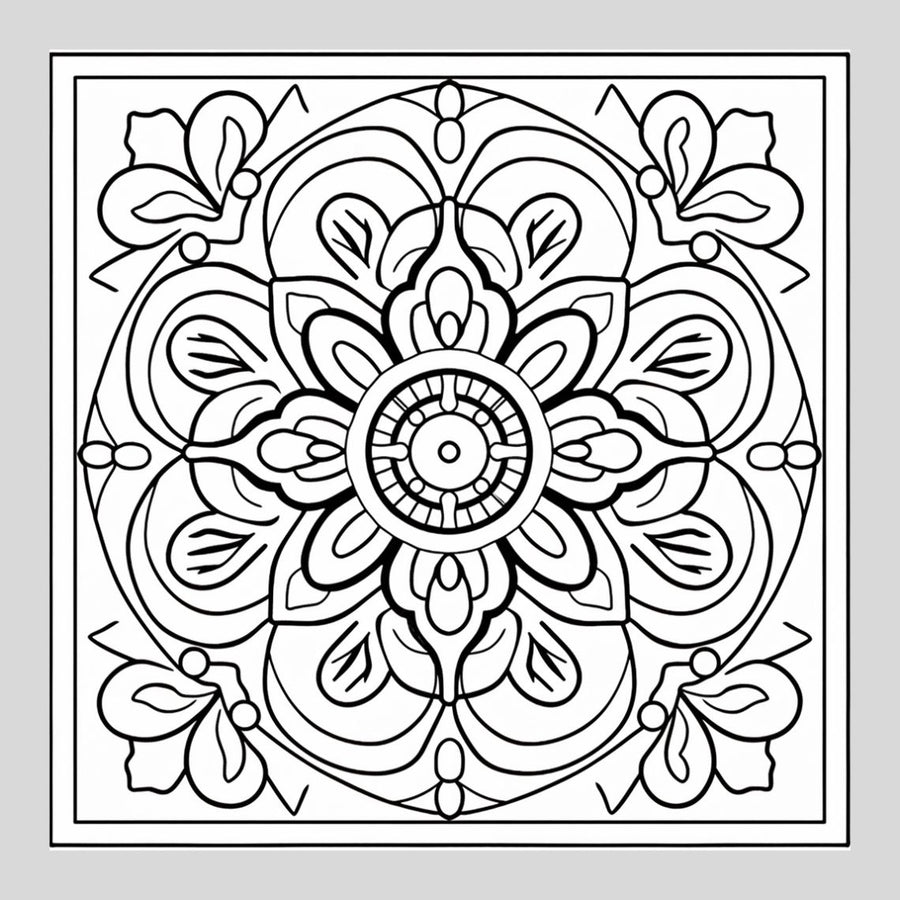 Floral Art Mandala for Leftover Drills - Canvas Only – Diamond Painting