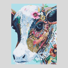 Load image into Gallery viewer, Floral Cow - Diamond Art World

