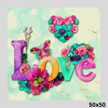 Load image into Gallery viewer, Floral Love Shape 50x50 - Diamond Painting
