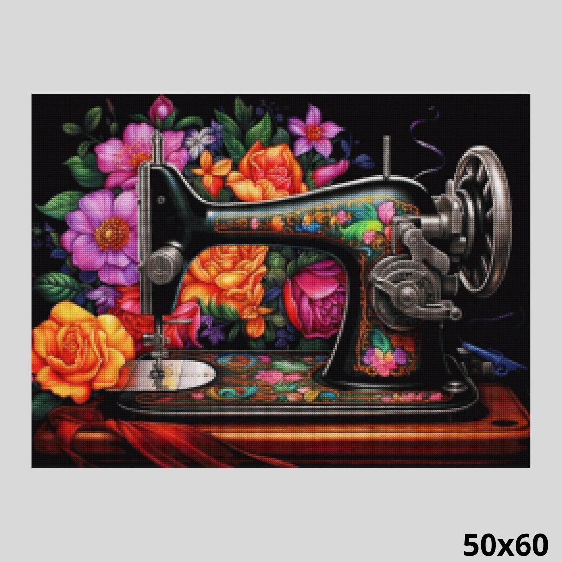 Floral Stich Time 50x60 - Diamond Painting