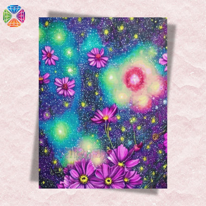 Flowery Nightsky - Diamond Painting