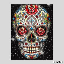 Load image into Gallery viewer, Folk Art Painted Skull 30x40 - Diamond Painting
