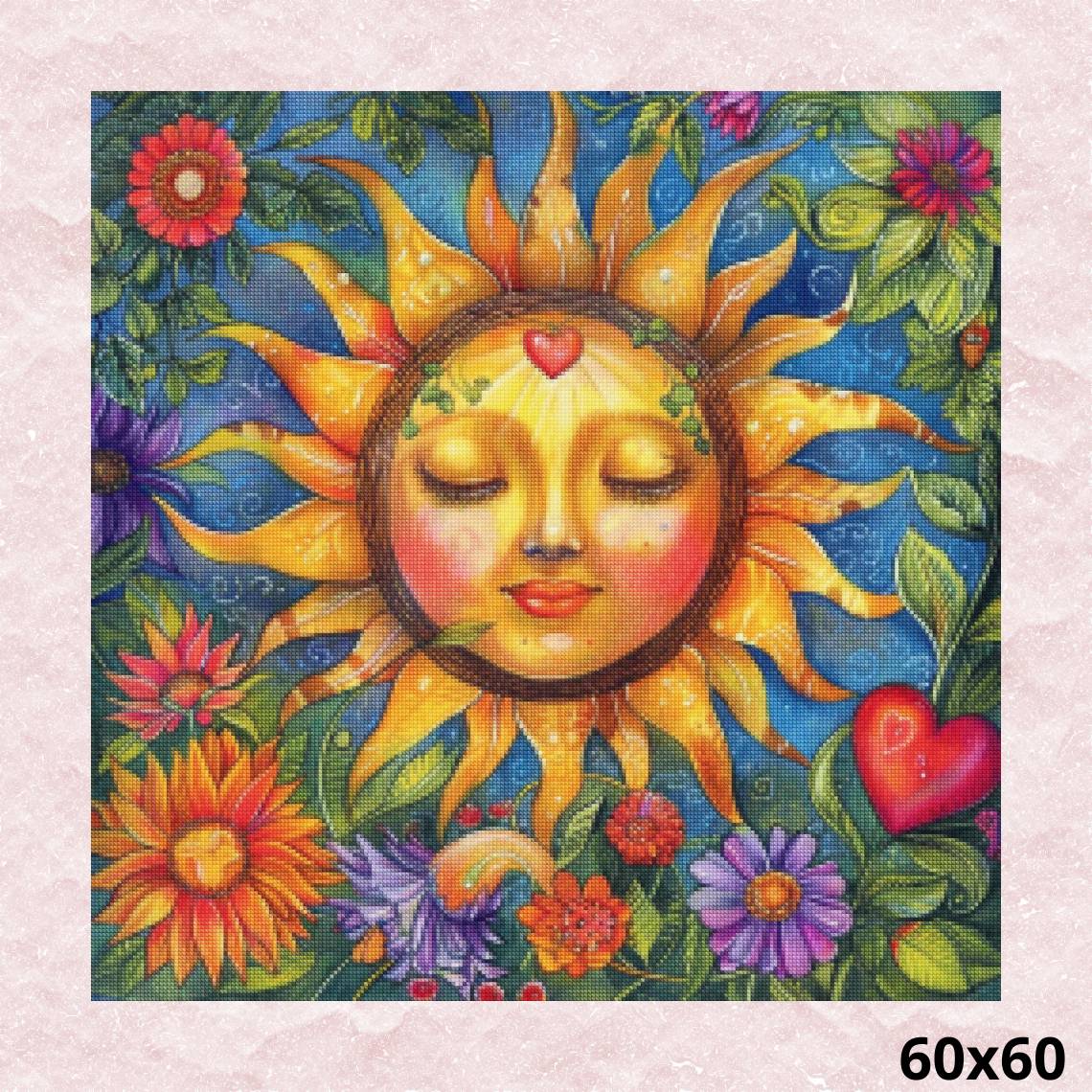 Folk Sun 60x60 - Diamond Painting