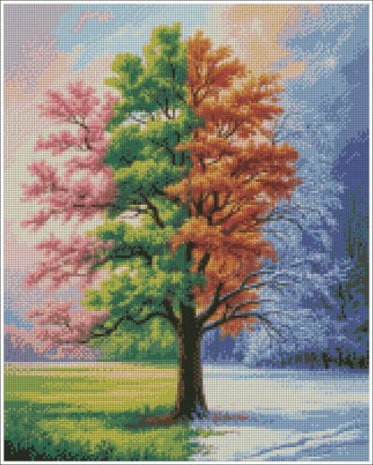 Four Seasons Tree - Diamond Painting