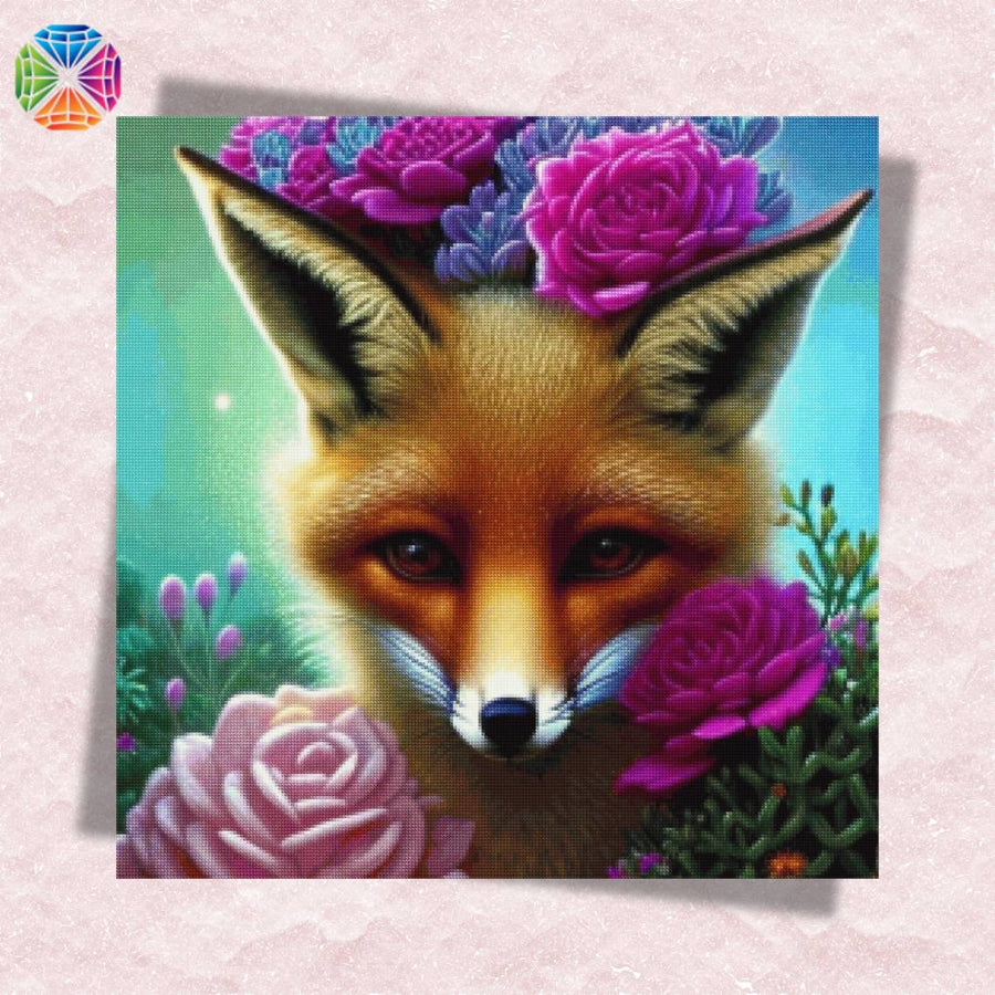 Fox the Queen of Flowers – Diamond Painting