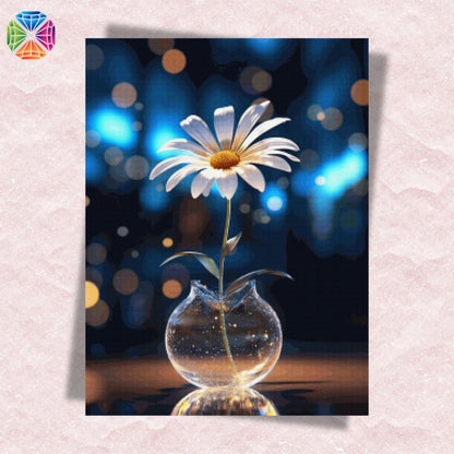 Fragile Daisy in Vase - Diamond Art World