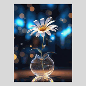 Fragile Daisy in Vase - Diamond Art World