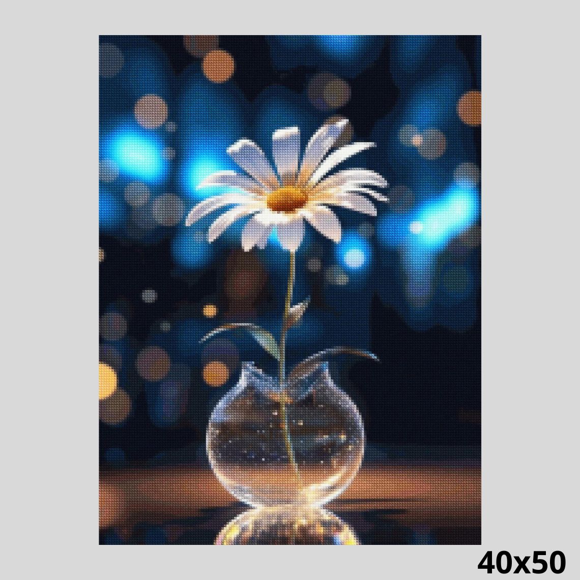 Fragile Daisy in Vase 40x50 - Diamond Art World
