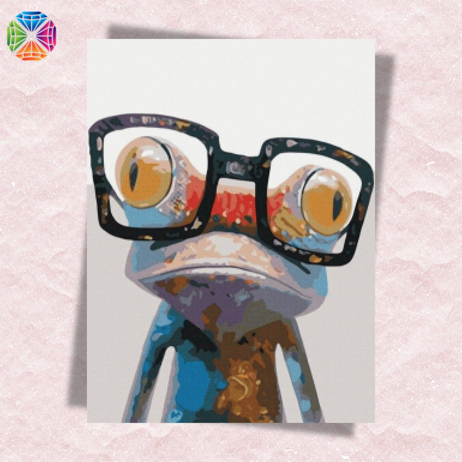 Frog with Glasses – Diamond Painting
