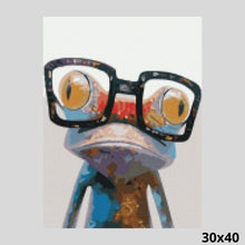 Load image into Gallery viewer, Frog with Glasses 30x40 - Diamond Art World
