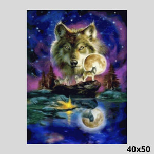 Fullmoon Wolf 40x50 - Diamond Painting