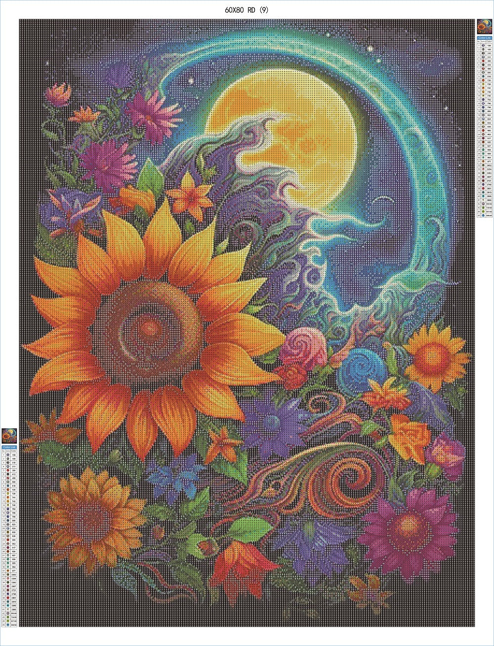 Galaxy Flowers 60x80 RD - AB Diamond Painting