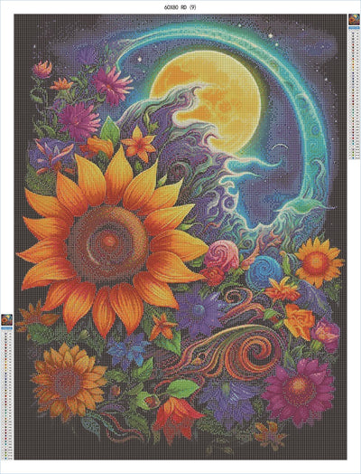 Galaxy Flowers 60x80 RD - AB Diamond Painting