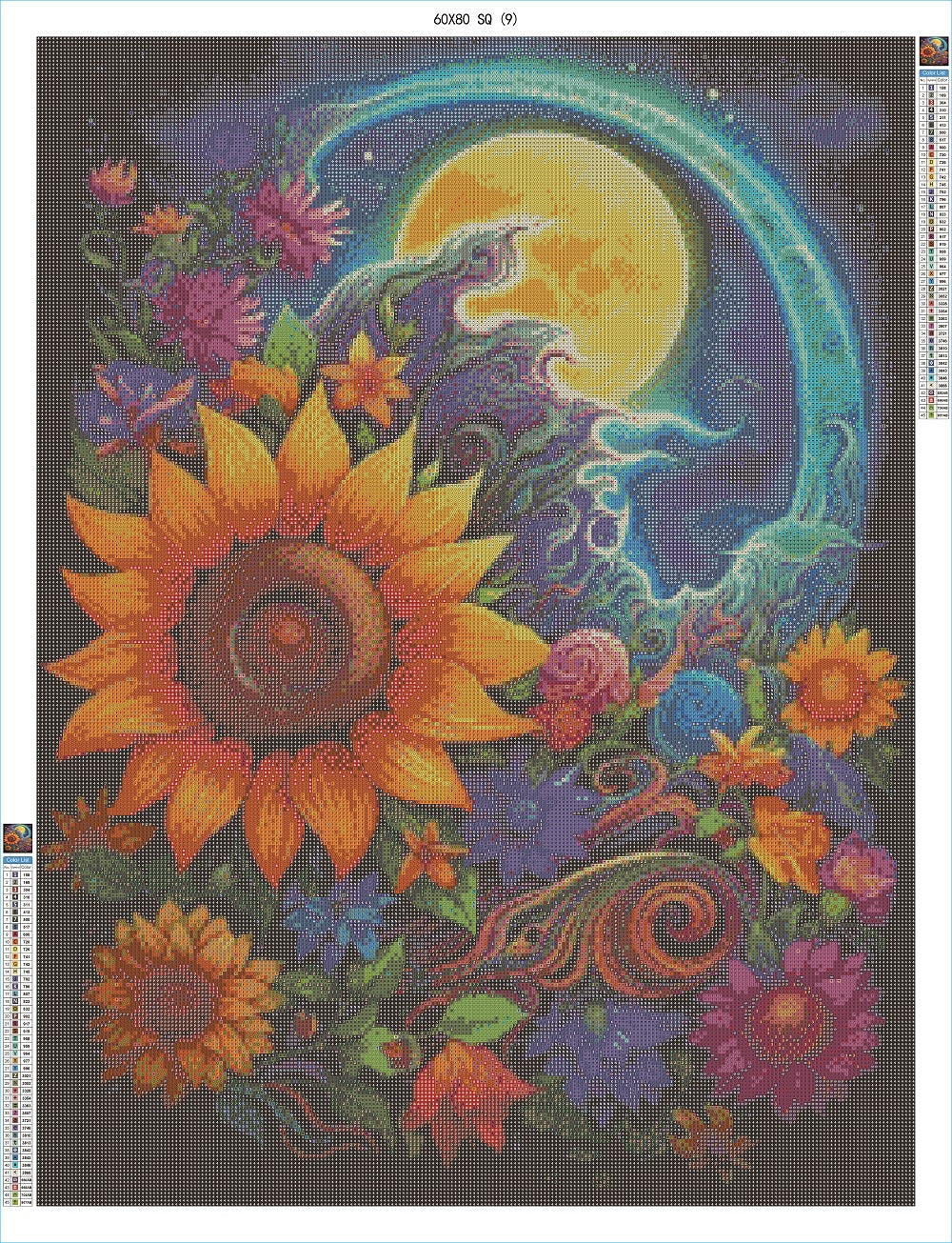 Galaxy Flowers 60x80 SQ - AB Diamond Painting