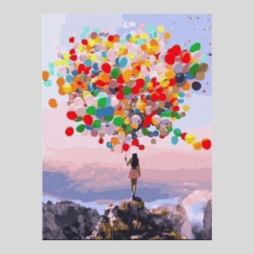 Girl with Balloons - Diamond Art World