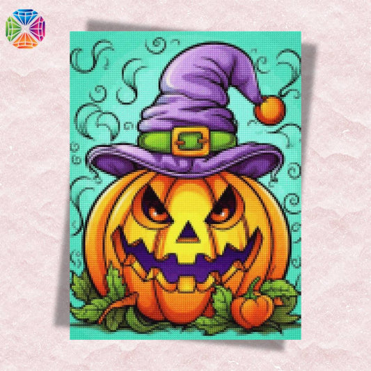 Halloween Pumpkin Grim Lantern - Diamond Painting