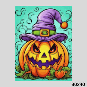Halloween Pumpkin Grim Lantern 30x40 - Diamond Art