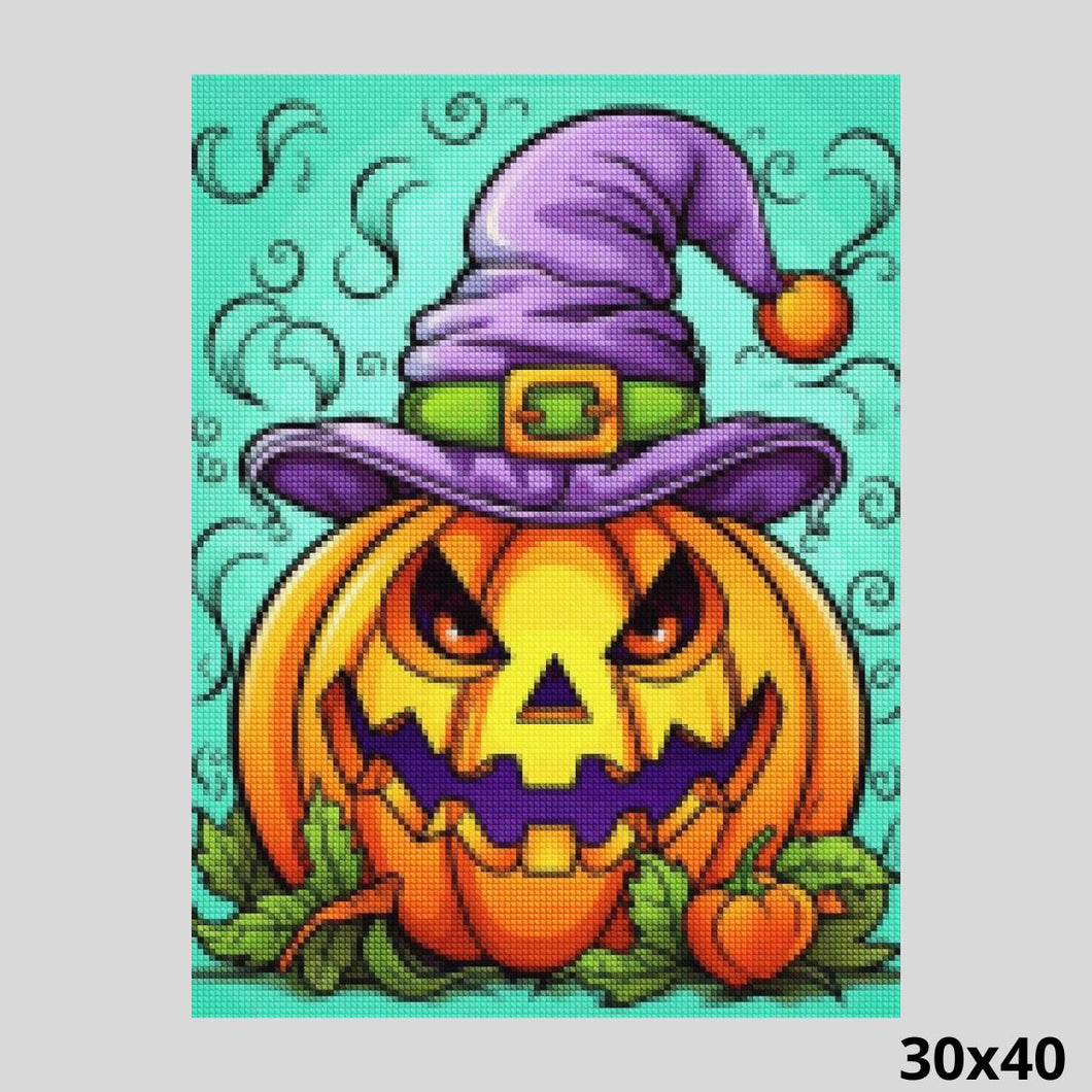 Halloween Pumpkin Grim Lantern 30x40 - Diamond Art