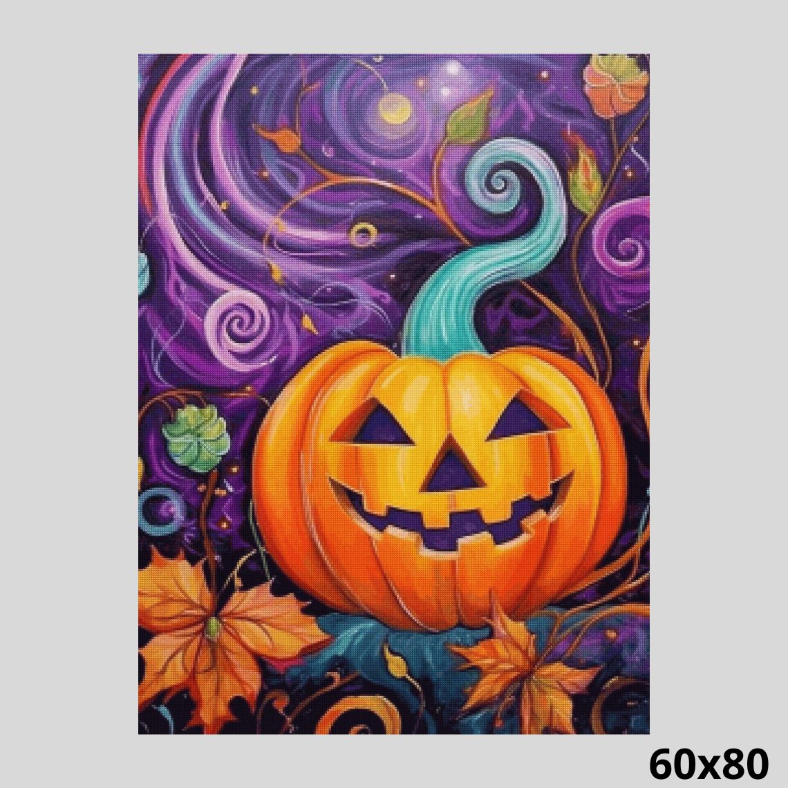 Halloween Pumpkin Grim Smile 60x80 - Diamond Art