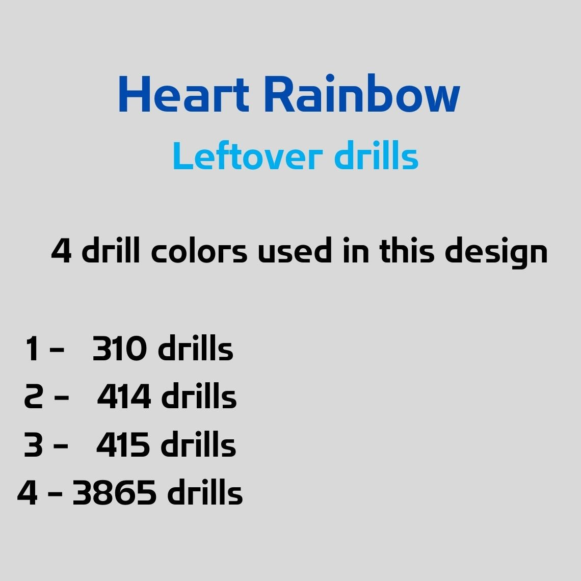 Heart Rainbow - Leftover drills count